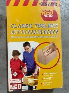 Vintage - NEW - Red Toolbox Classic Toolbox Kit